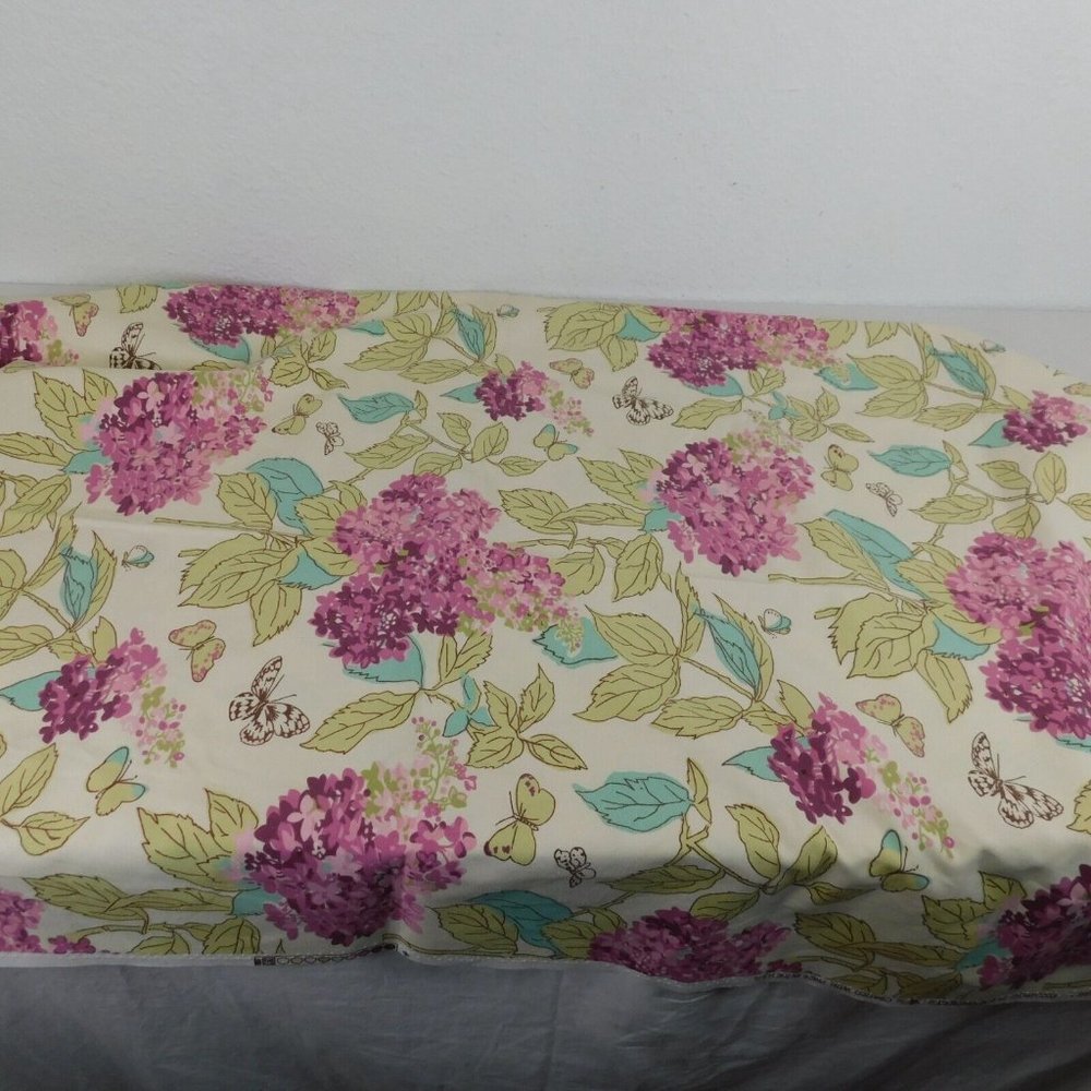 Waverly April In Paris Floral Sugarplum Drapery Sewing Fabric 64"x55" Pre-owned - Picture 2 of 6
